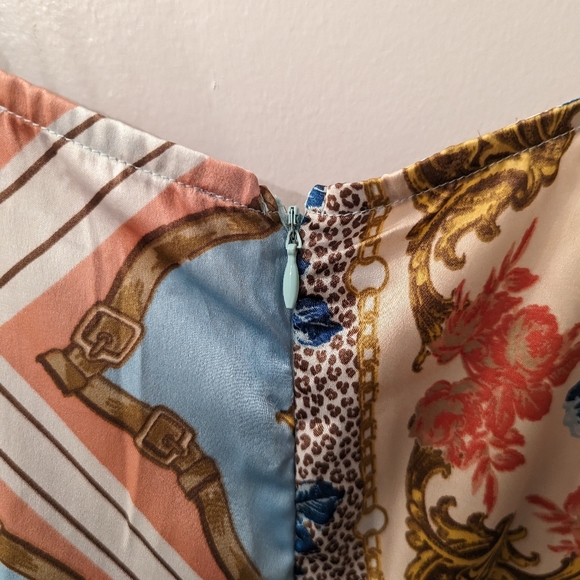 Guess satin Ramsay slip dress chain print, Large - Picture 5 of 7